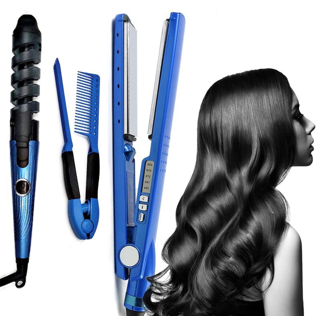 Combo Plancha Cabello Digital rizador Pe